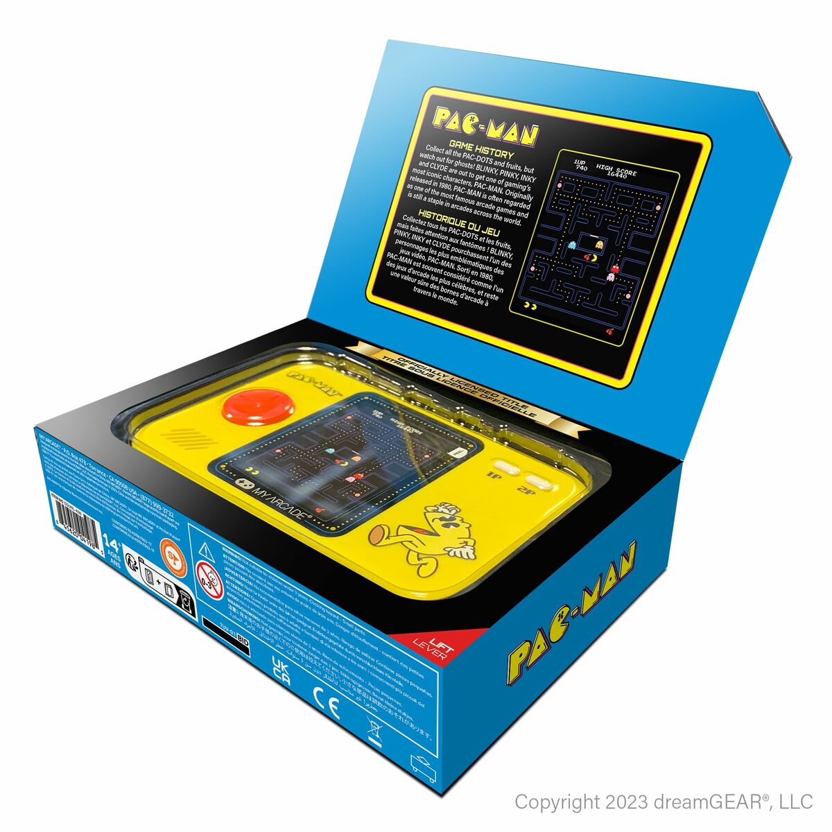 Transportabel spillekonsol My Arcade Pocket Player PRO - Pac-Man Retro Games Gul-7