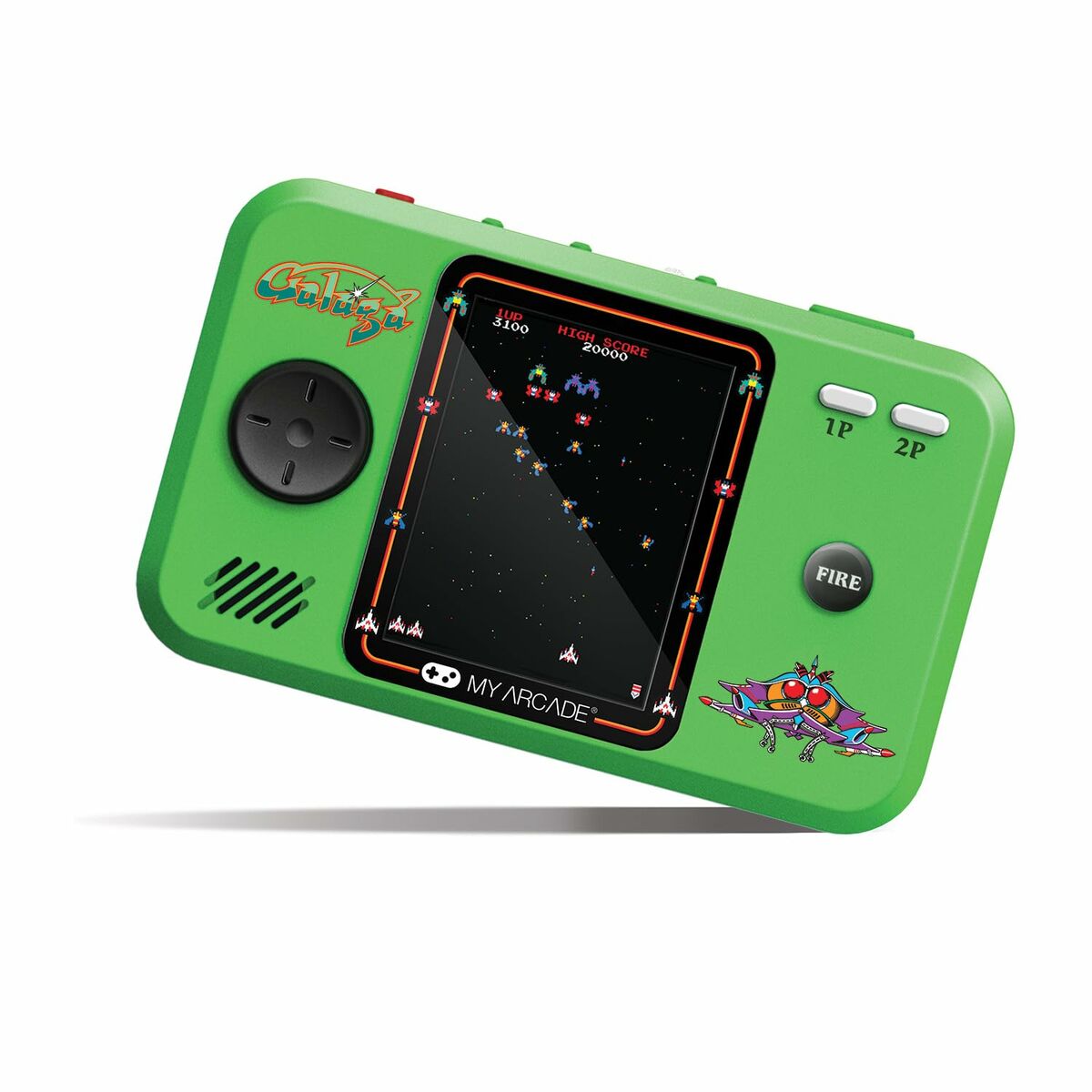 Transportabel spillekonsol My Arcade Pocket Player PRO - Galaga Retro Games Grøn-5