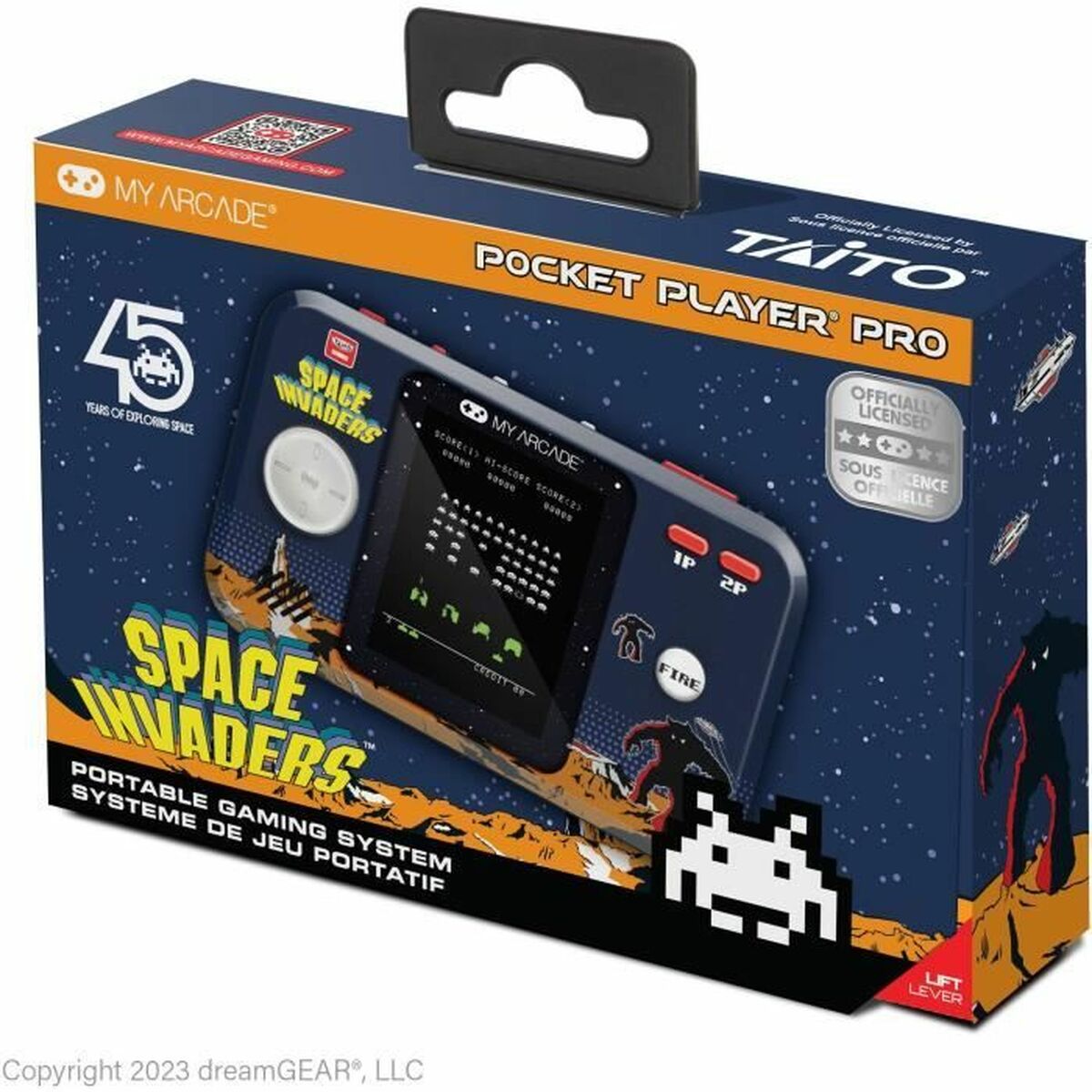 Transportabel spillekonsol My Arcade Pocket Player PRO - Space Invaders Retro Games-0