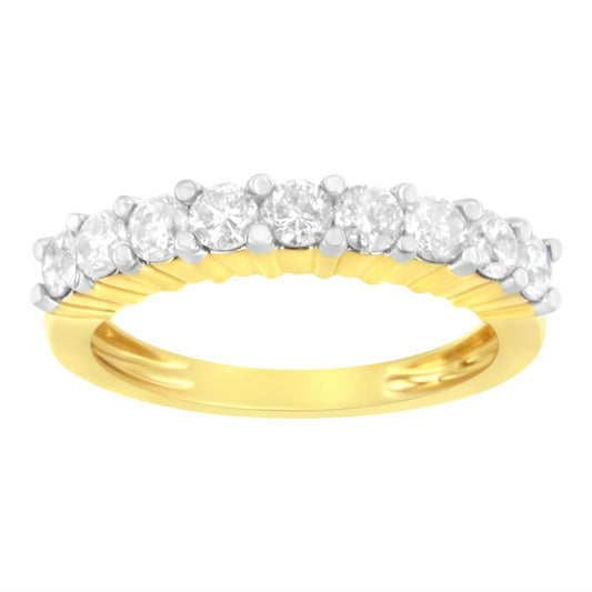 IGI Certified 10KT Yellow Gold 1 cttw Diamond Band Ring (J-K, I1-I2)-0