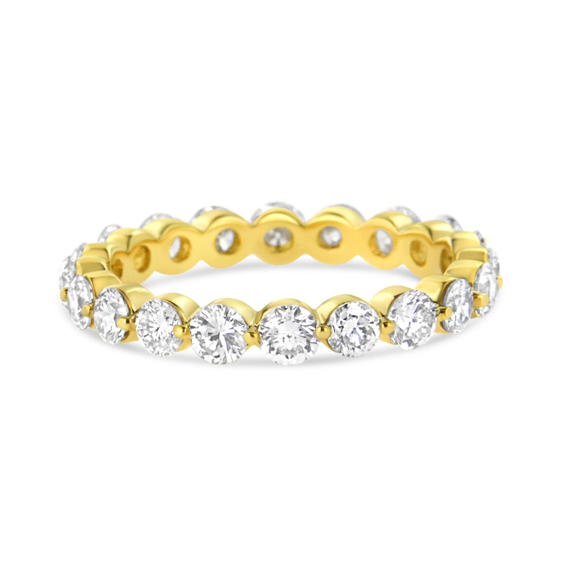 14K Yellow Gold 2.0 Cttw 2 Prong Set Diamond Eternity Band Ring (SI1-SI2 Clarity, I-J Color)-0