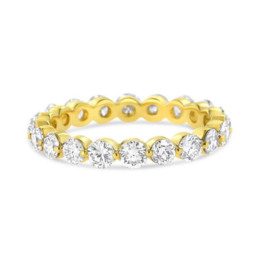 14K Yellow Gold 2.0 Cttw 2 Prong Set Diamond Eternity Band Ring (SI1-SI2 Clarity, I-J Color)-0