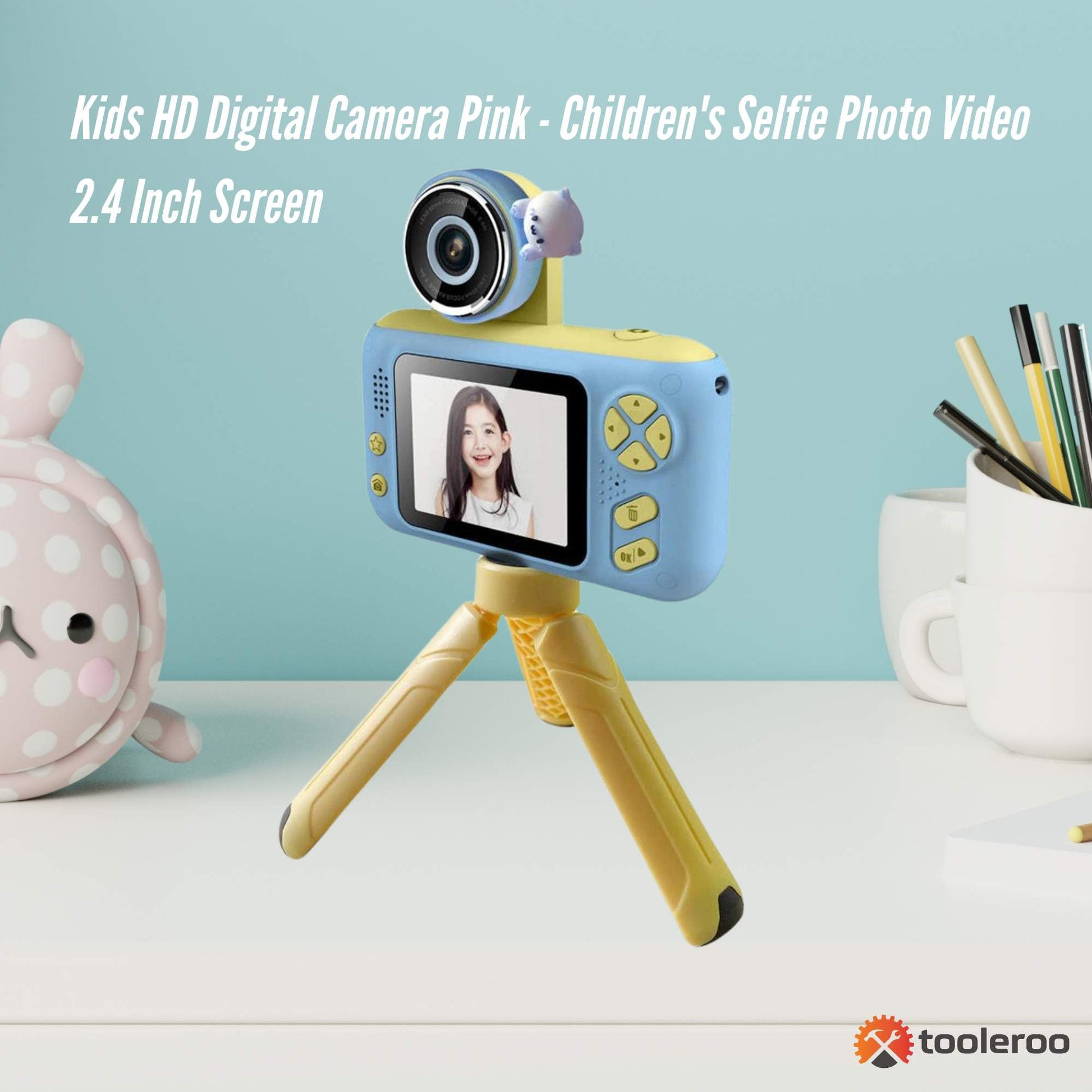 Kids HD Digital Camera Blue - Children's Selfie Photo Video 2.4 Inch Screen-1