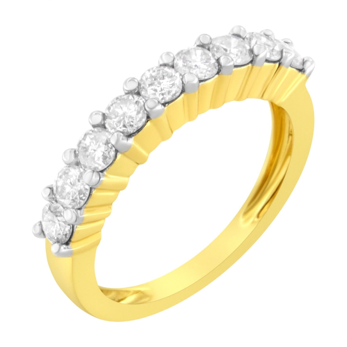 IGI Certified 10KT Yellow Gold 1 cttw Diamond Band Ring (J-K, I1-I2)-1