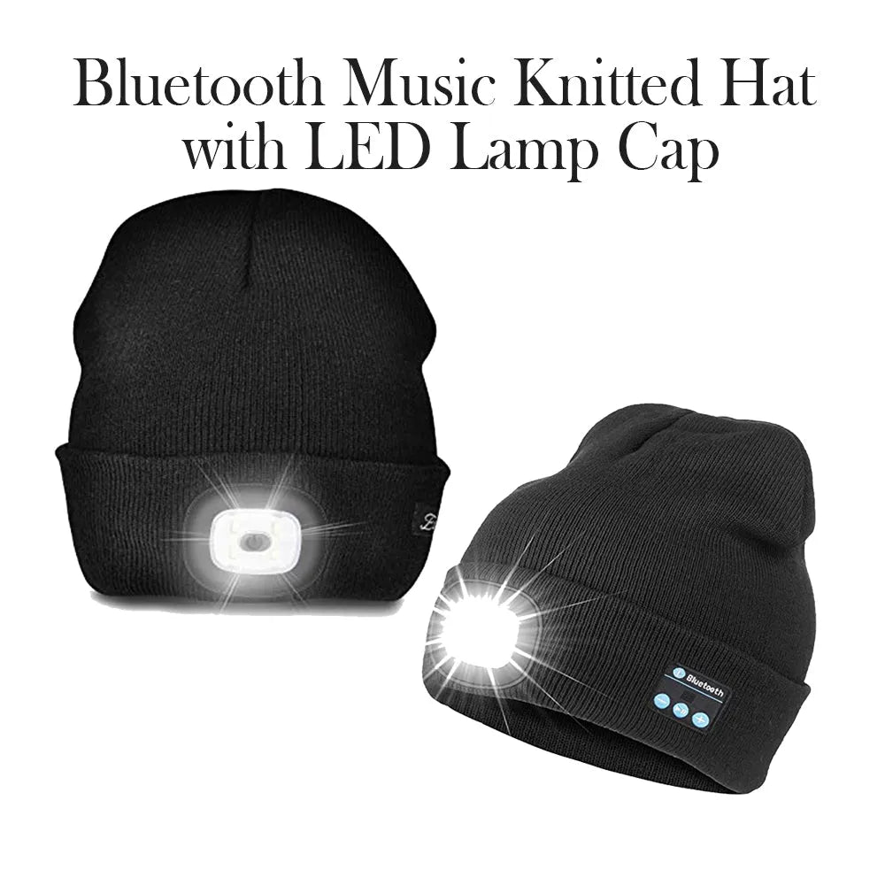 Vibe Geeks Bluetooth Music Knitted Hat with LED Lamp Cap- USB Charging-3