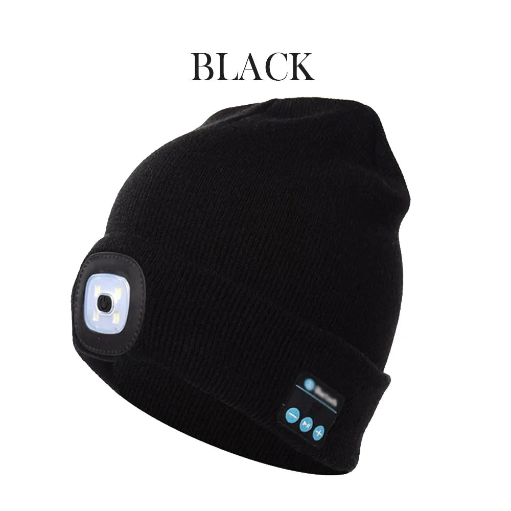 Vibe Geeks Bluetooth Music Knitted Hat with LED Lamp Cap- USB Charging-4