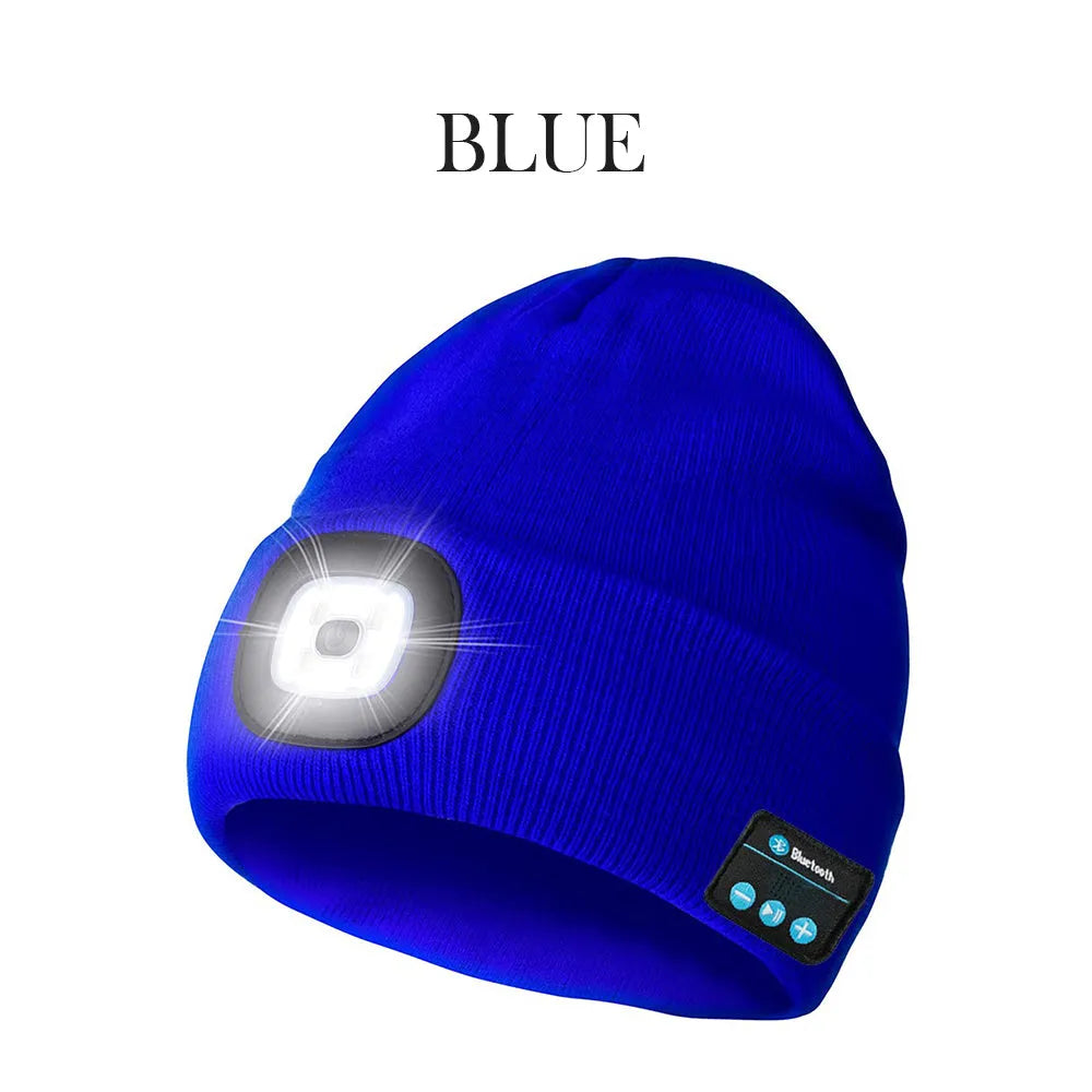 Vibe Geeks Bluetooth Music Knitted Hat with LED Lamp Cap- USB Charging-6