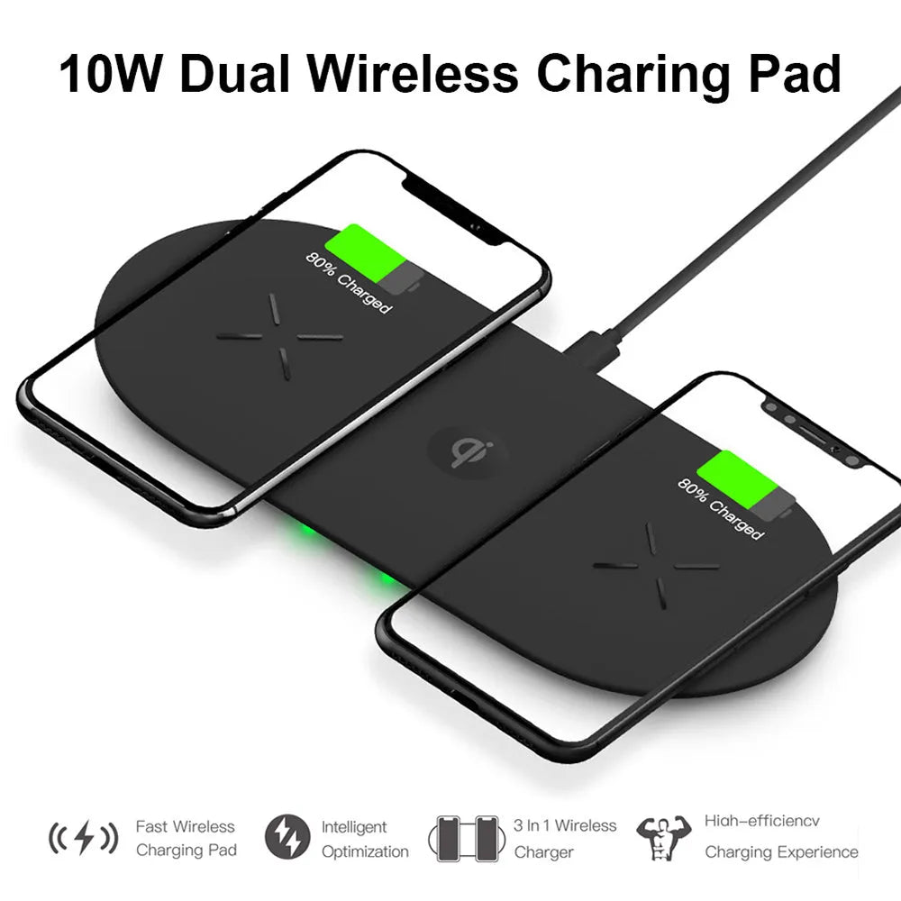 Vibe Geeks 18W 3-in-1 Fast Charging Wireless QI Charger Pad for Apple, Samsung, Apple Watch and AirPods-4