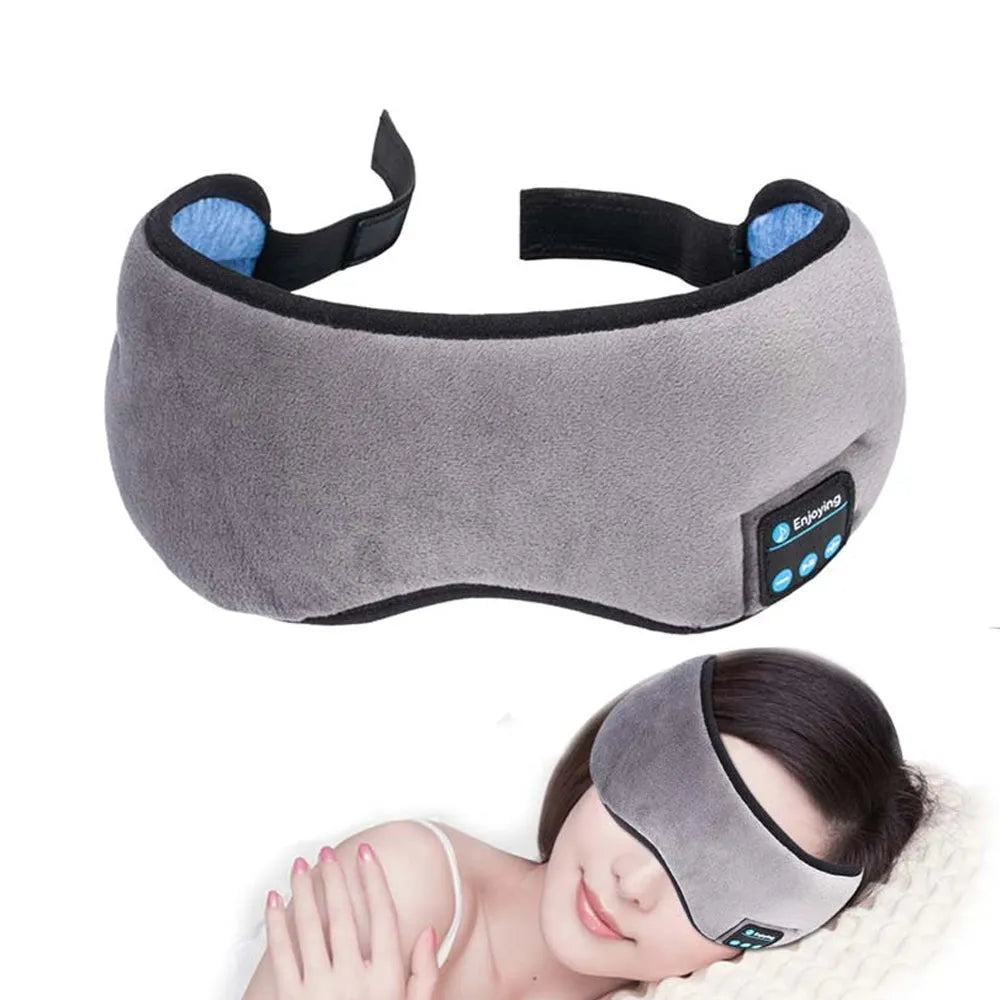 Vibe Geeks Wireless USB Rechargeable Washable Musical BT Sleeping Eye Mask-0