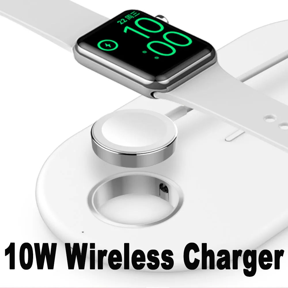 Vibe Geeks 3-in-1 Wireless Charger for QI Devices- USB Interface-4