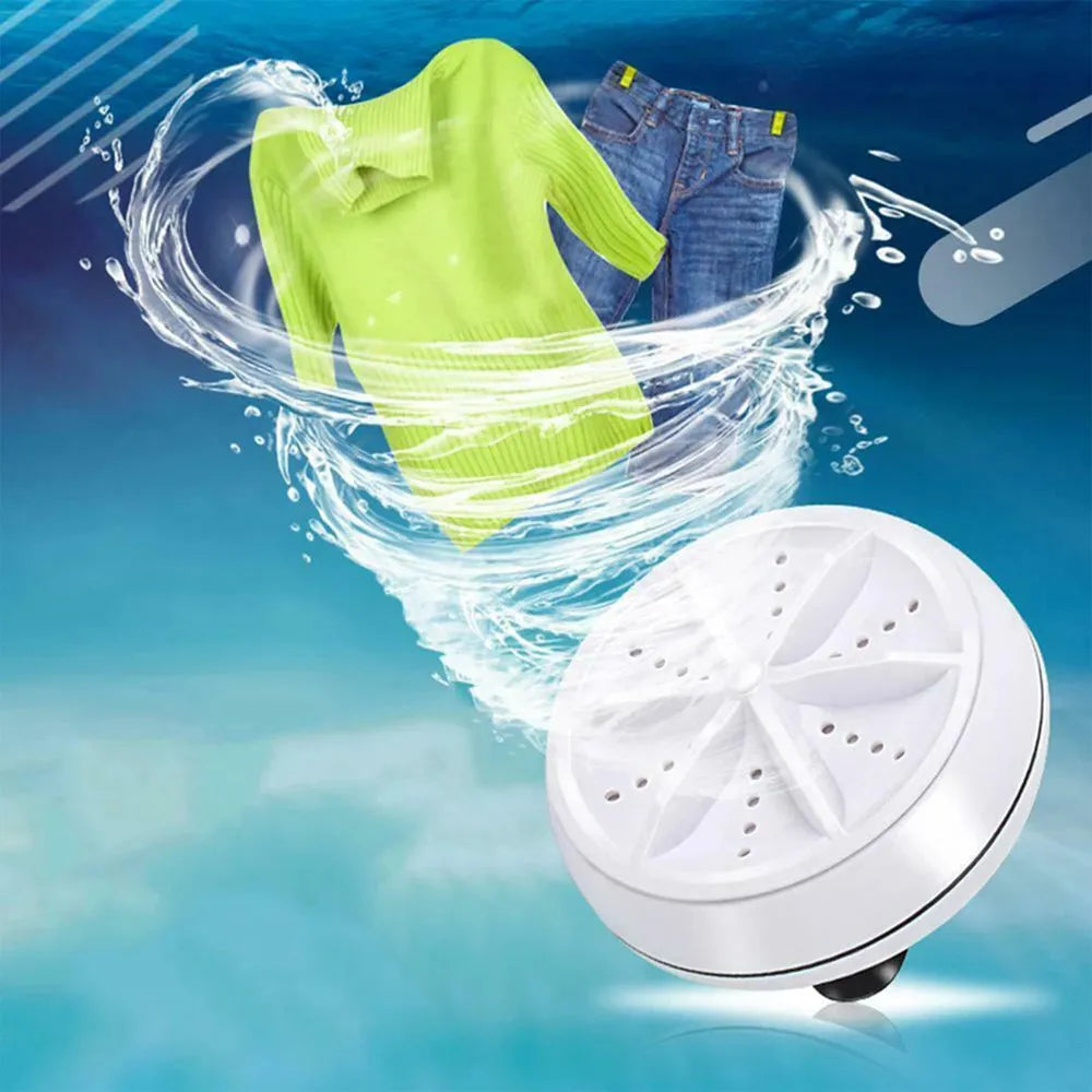 Vibe Geeks Automatic Cycle Personal Mini Turbo Washing Machine- USB Powered-4