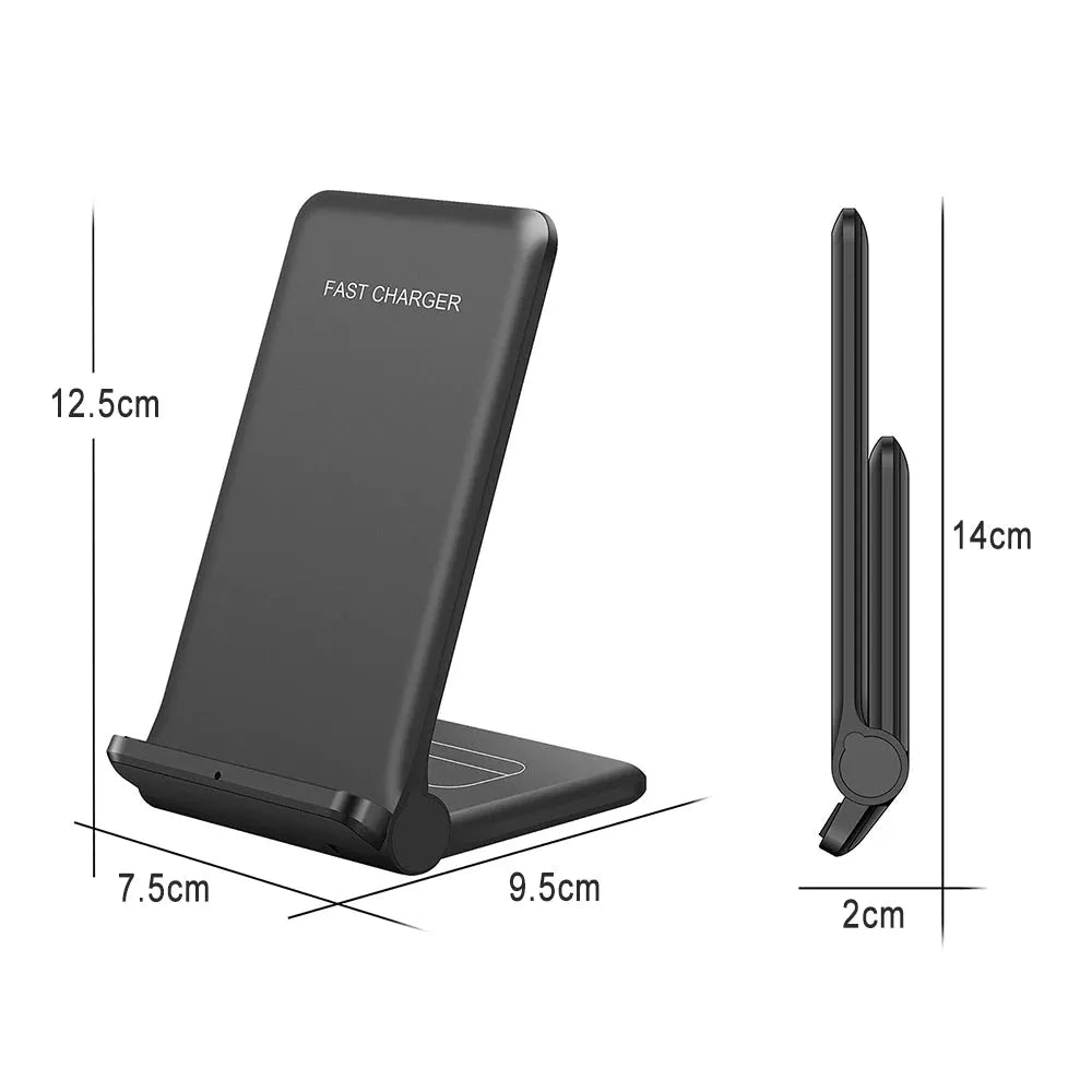 Vibe Geeks Vertical Folding 2-in-1 Wireless Phone Charger QI Devices- Type C-4