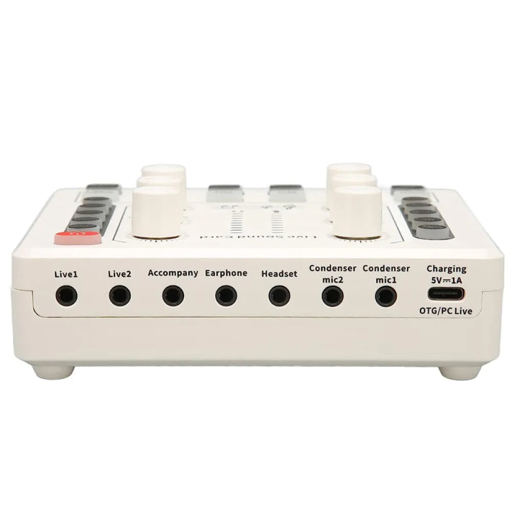 Vibe Geeks Noise Reduction Sound Card Digital Audio Mixer for Live Streaming-TypeC Rechargeable-3