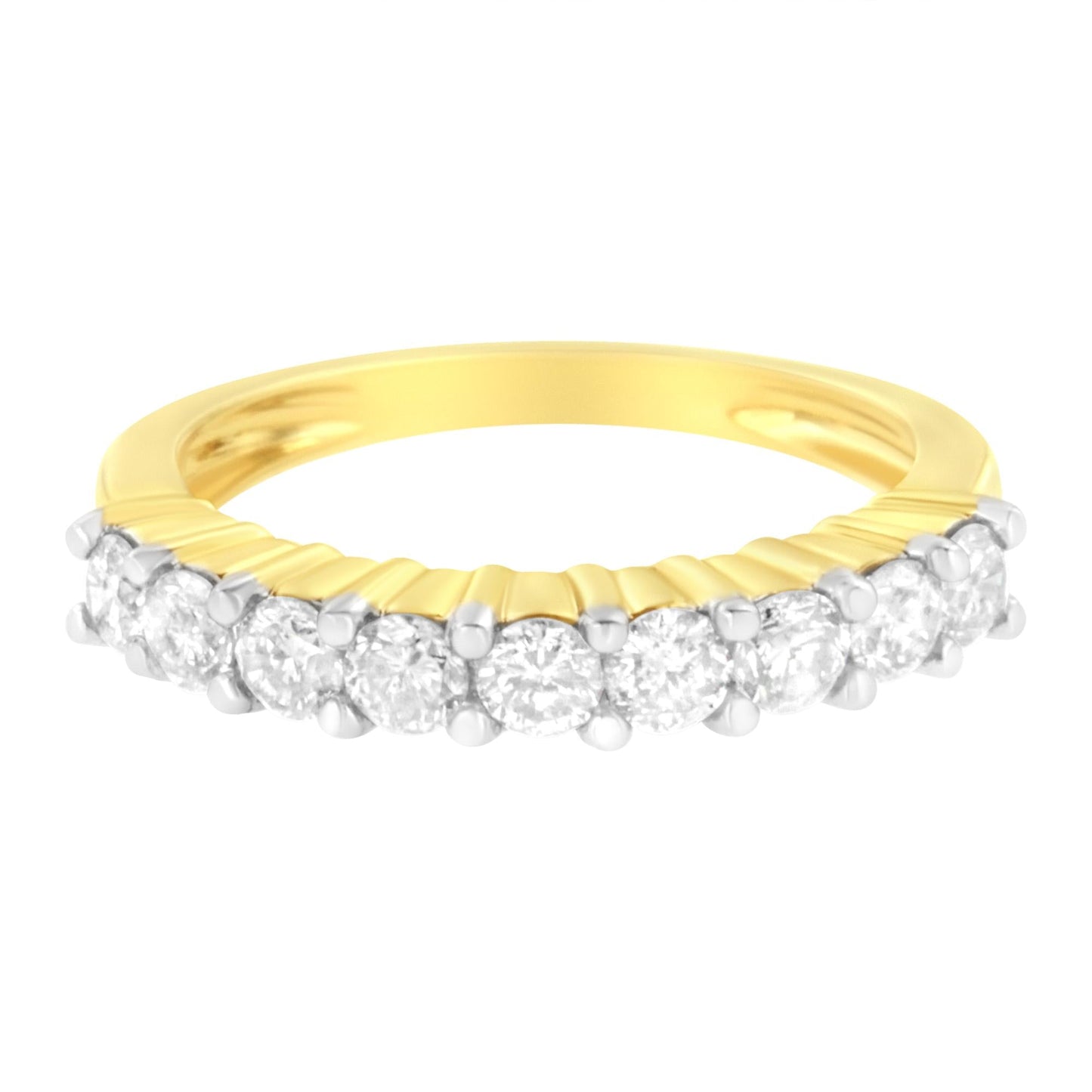 IGI Certified 10KT Yellow Gold 1 cttw Diamond Band Ring (J-K, I1-I2)-2