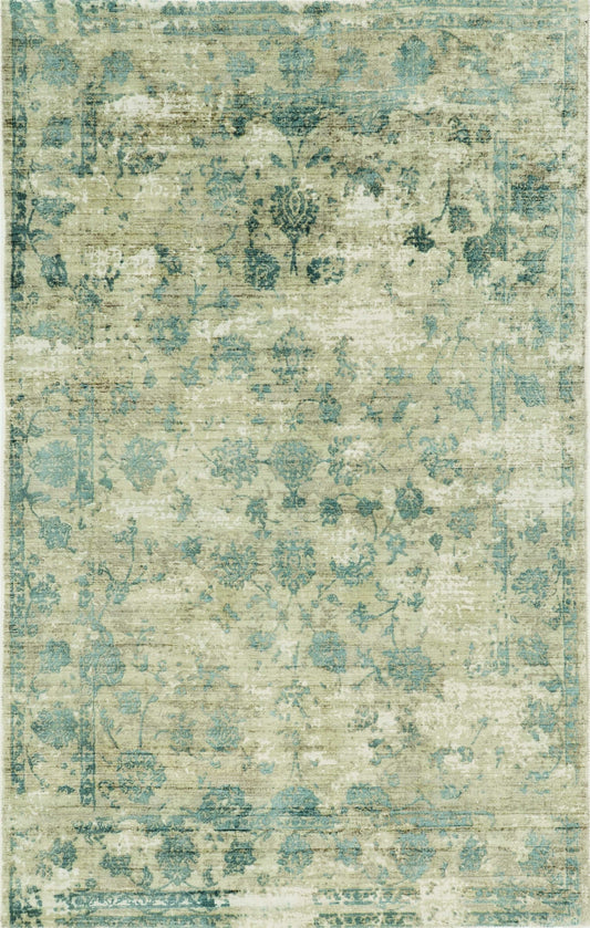 9 x 13 Viscose Sand or  Blue Area Rug-0