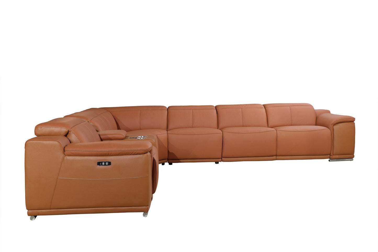 241" X 280" X 220.2" Camel Power Reclining 7PC Sectional-2