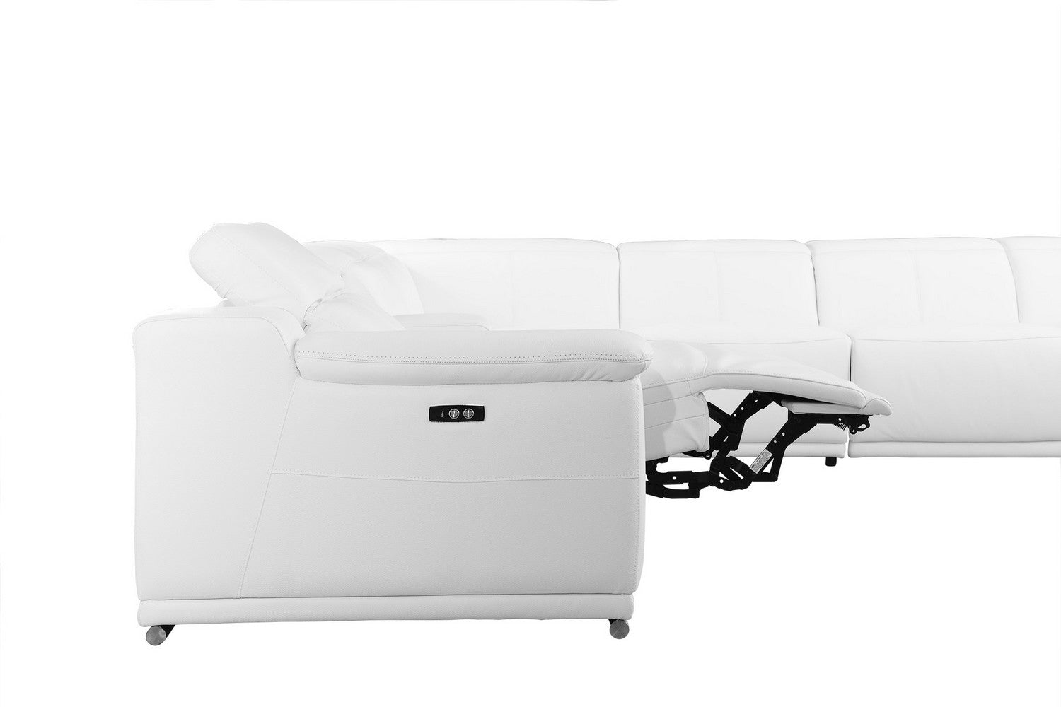 154" X 200" X 162.2" White Power Reclining 8PC Sectional-1