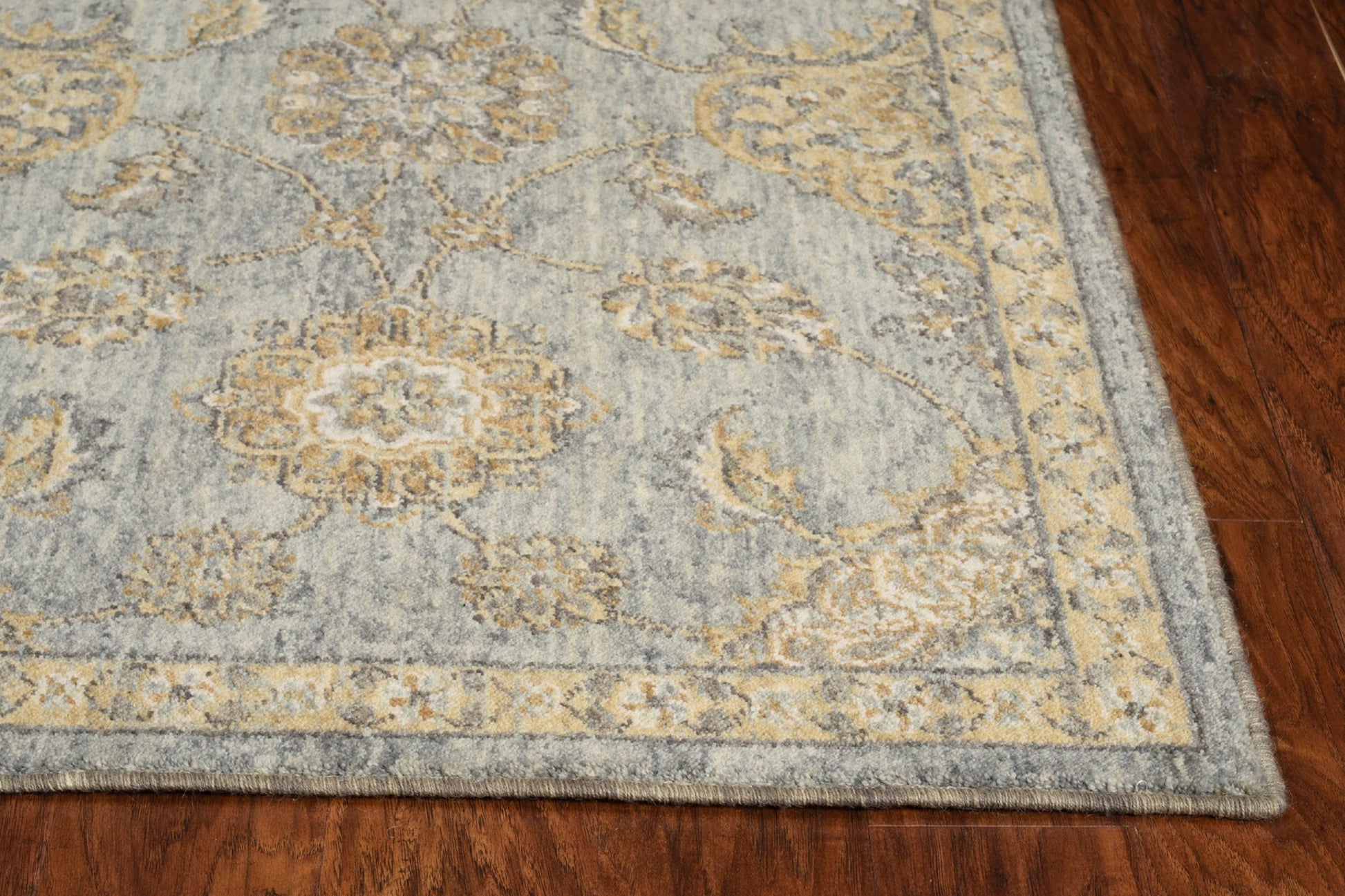 9'x13' Sage Green Machine Woven Vintage Traditional Indoor Area Rug-2