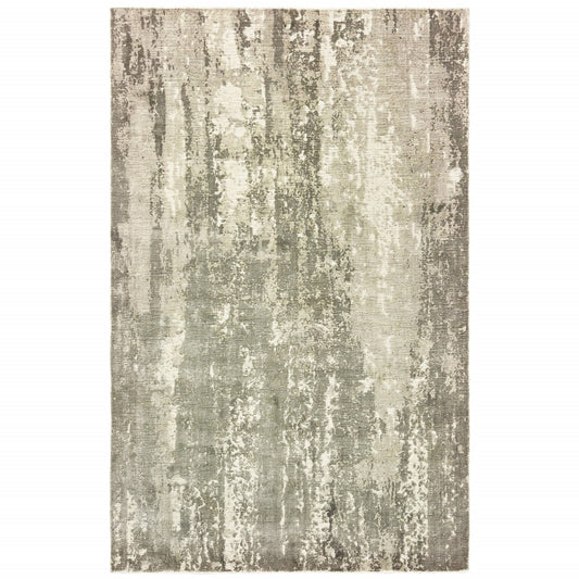 10’ x 14’ Gray and Ivory Abstract Splash Indoor Area Rug-0