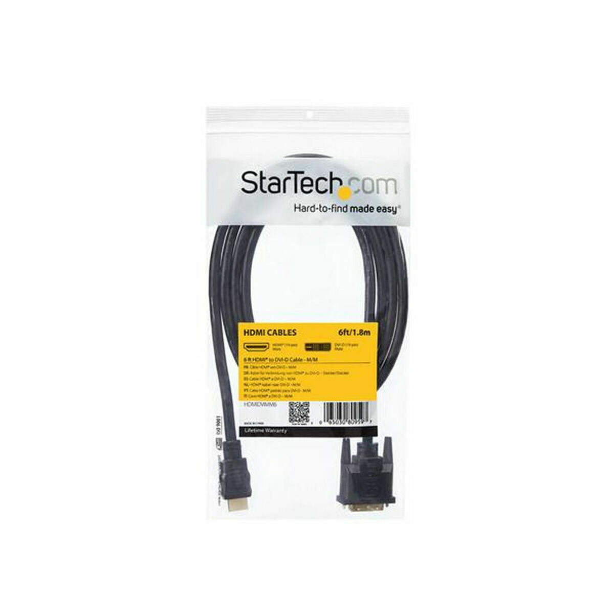 HDMI til DVI-adapter Startech HDMIDVIMM6           Sort-1