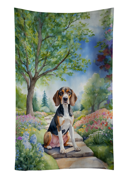 American English Coonhound Spring Garden Kitchen Towel