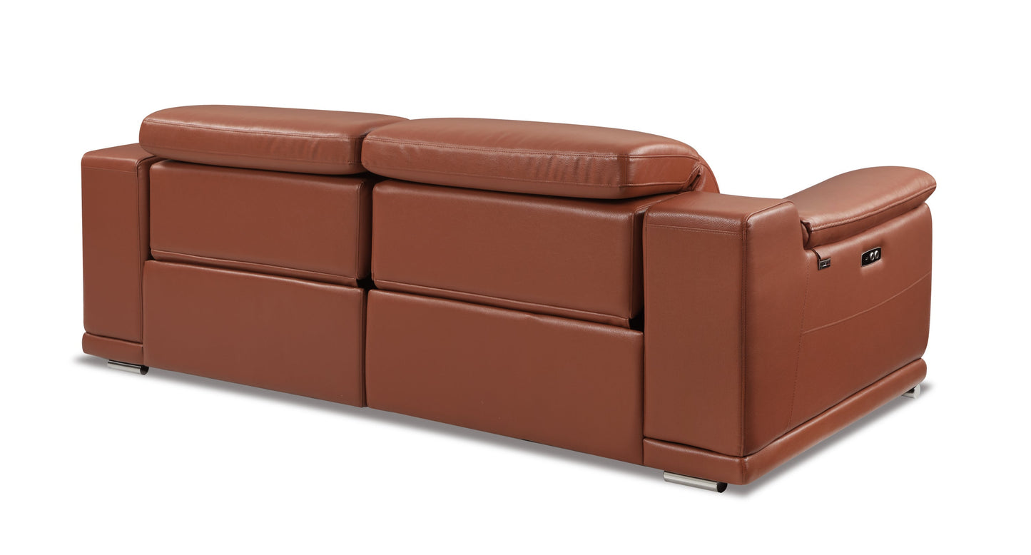 Genuine Italian Leather Power Reclining Sofa-2