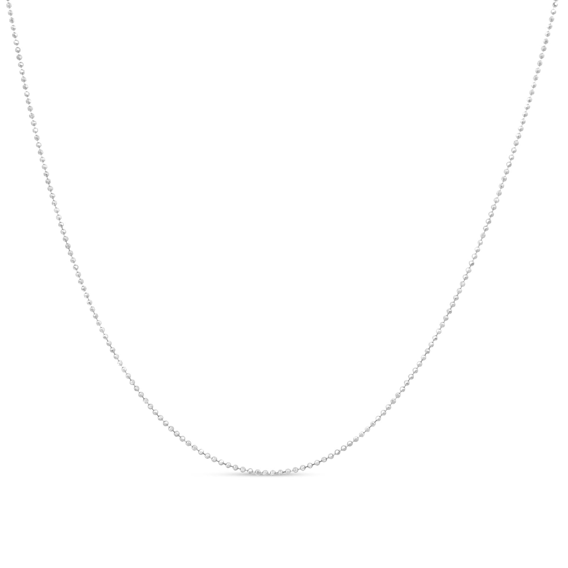 .925 Sterling Silver 0.7mm Slim and Dainty Unisex 18" Inch Ball Bead Chain Necklace-3