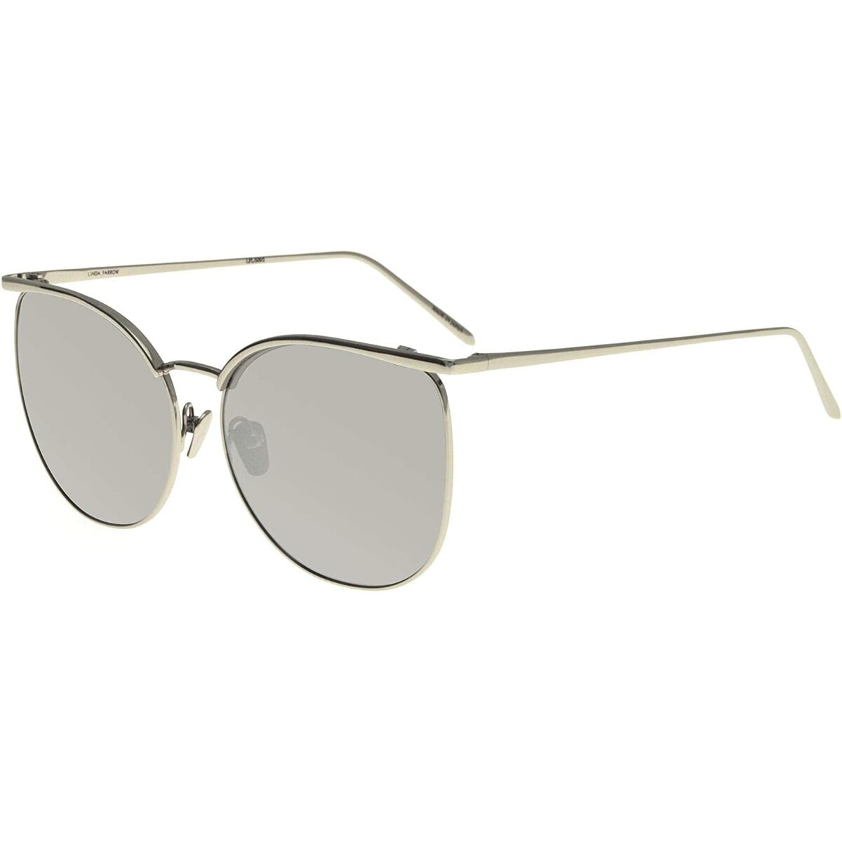  Linda Farrow  509 WHITE GOLD MIRROR Women's sunglasses-0