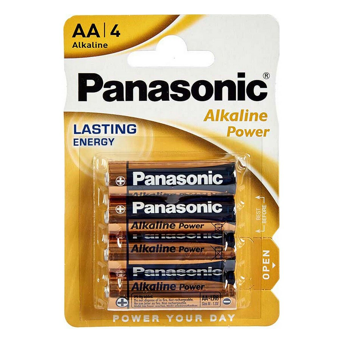 Alkalinebatterier Panasonic 1x4 LR6APB LR6 AA (12 enheder)-1