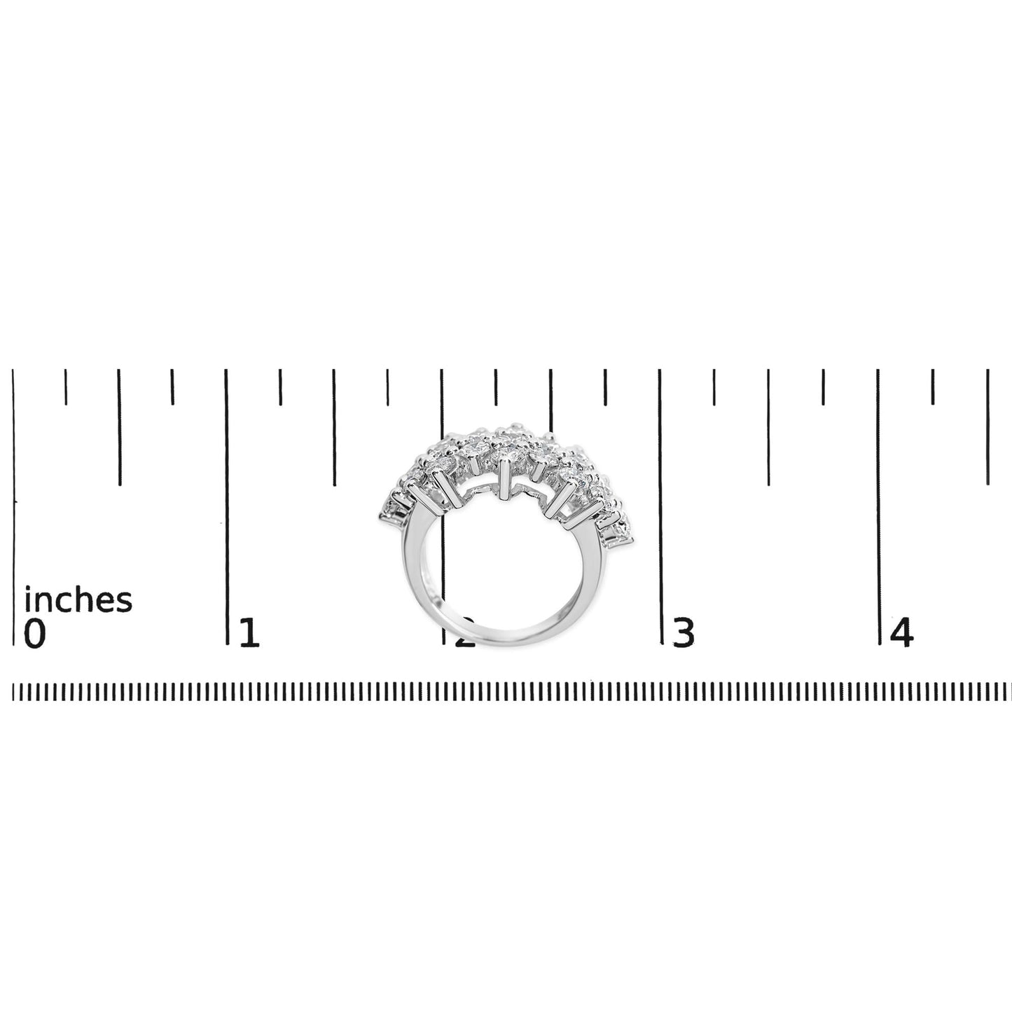 14K White Gold 4.0 Cttw Diamond Multi Row Scatter Band Ring (I-J Color, I1-I2 Clarity)-4