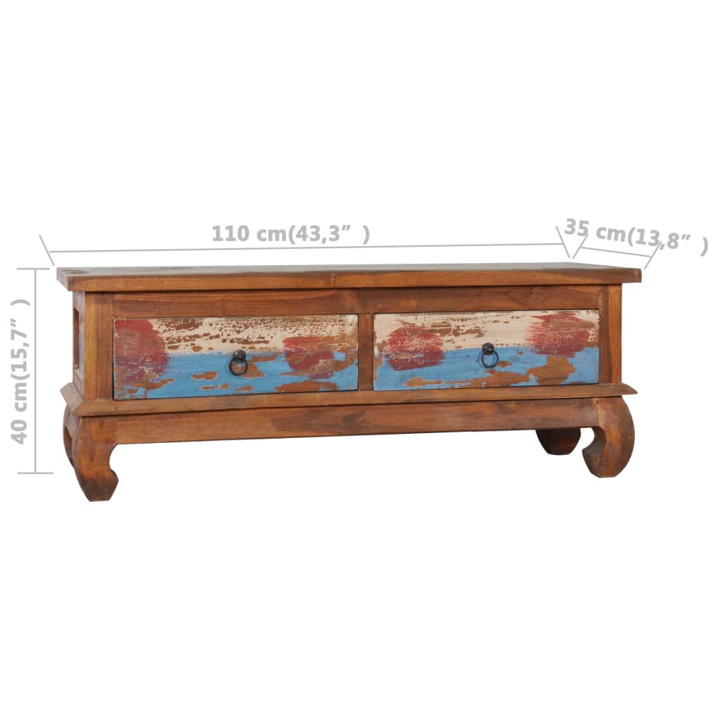 vidaXL TV Stand TV Unit Sideboard TV Console Media Unit Reclaimed Teak Wood-2