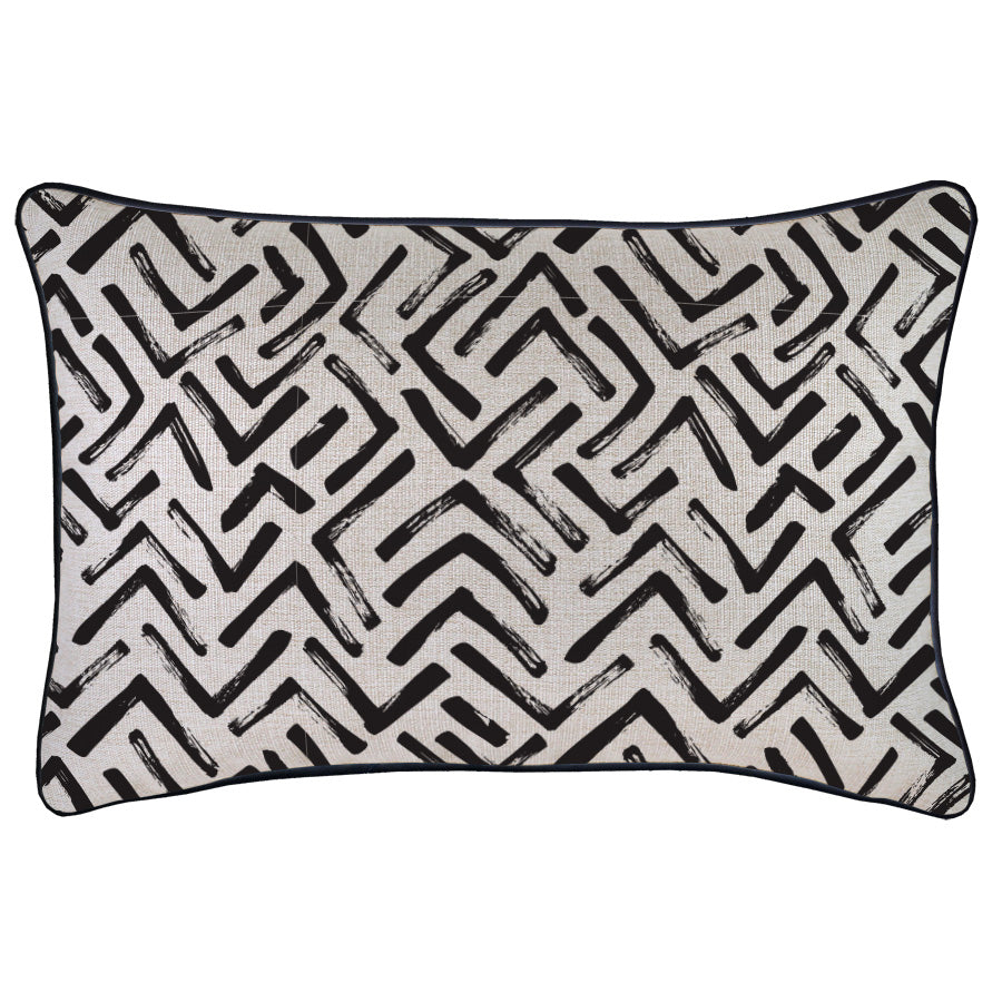 Cushion Cover-With Black Piping-Tribal-35cm x 50cm-0