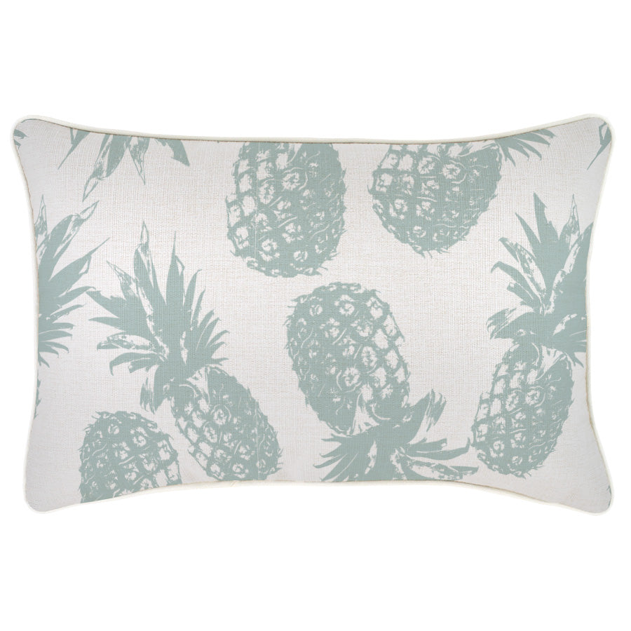 Cushion Cover-With Piping-Pineapples Seafoam-35cm x 50cm-0