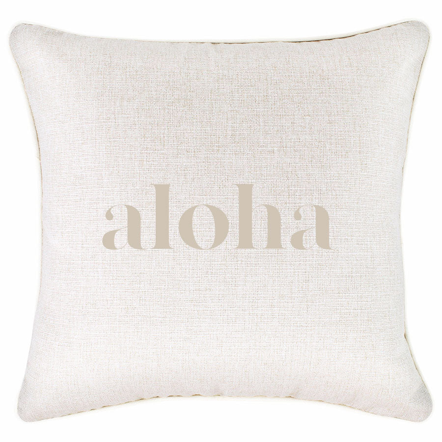 Cushion Cover-With Piping-Aloha Beige-45cm x 45cm-0