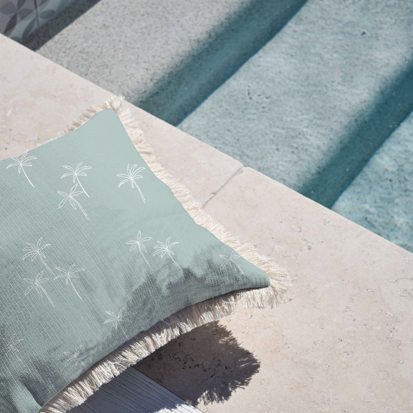 Cushion Cover-Coastal Fringe-Palm Cove Seafoam-45cm x 45cm-1