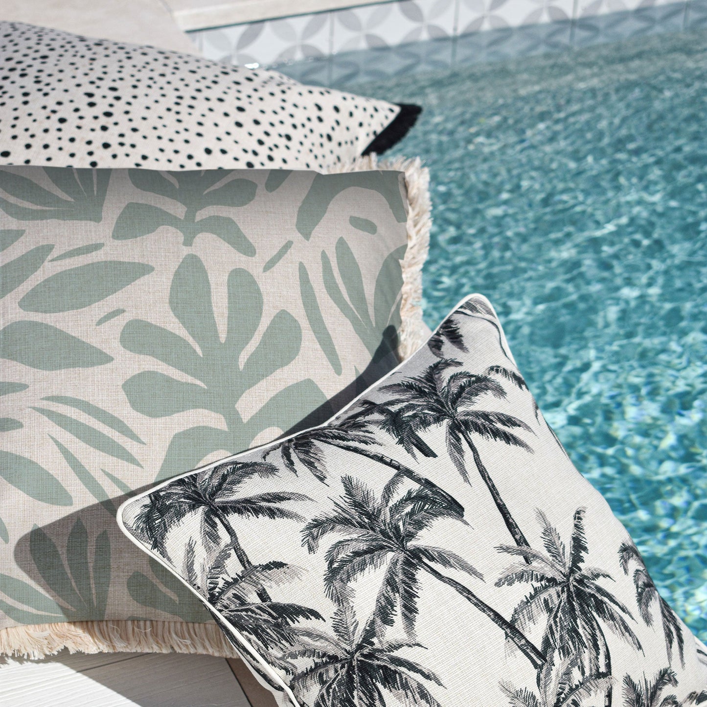 Cushion Cover-Coastal Fringe-Tahiti Seafoam-45cm x 45cm-1