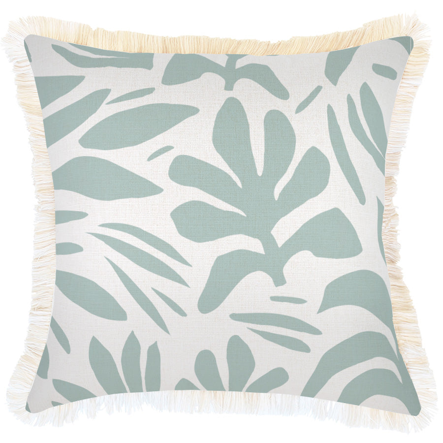 Cushion Cover-Coastal Fringe-Tahiti Seafoam-45cm x 45cm-0