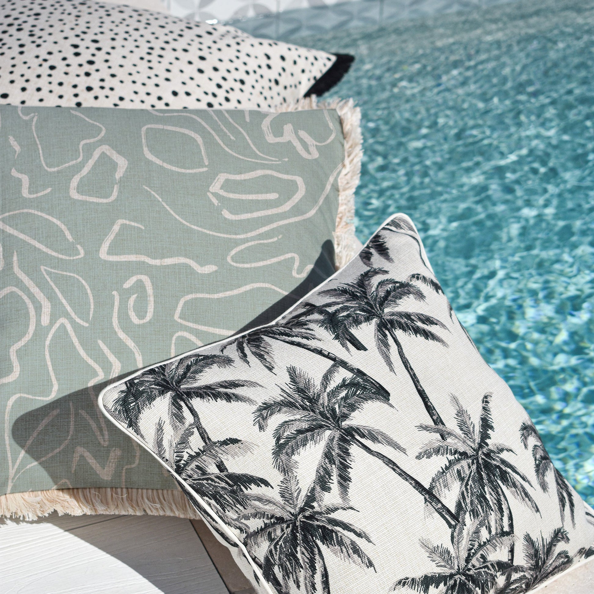 Cushion Cover-Coastal Fringe-Playa Seafoam-45cm x 45cm-1