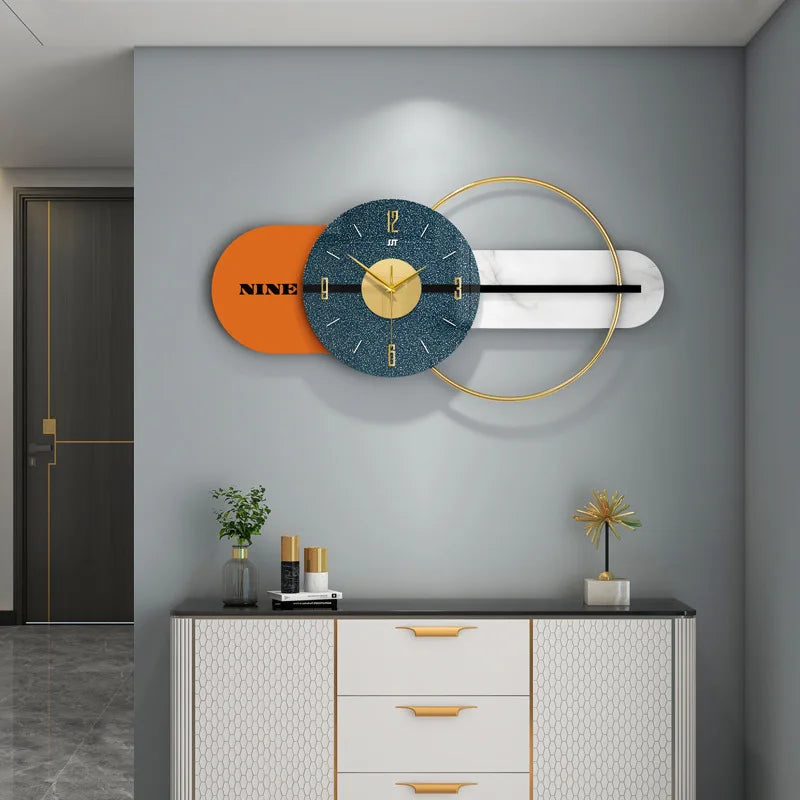 Living room modern minimalist home decoration clock personality creative art wall watch fashion light luxury wall clock