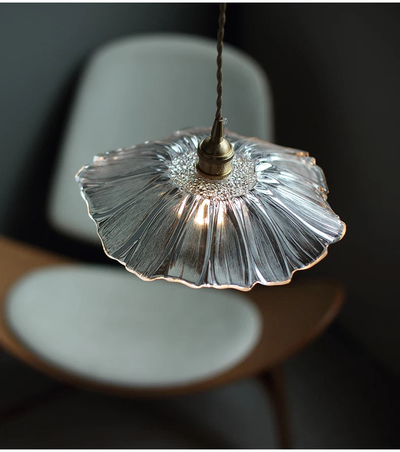 WELTIG Modern Flower Glass Pendant Lights