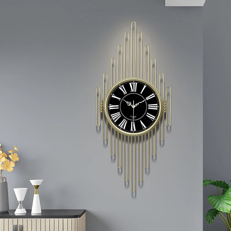 American light luxury wall clock personality creative fashion clock living room art Nordic clock modern minimalist wall watch