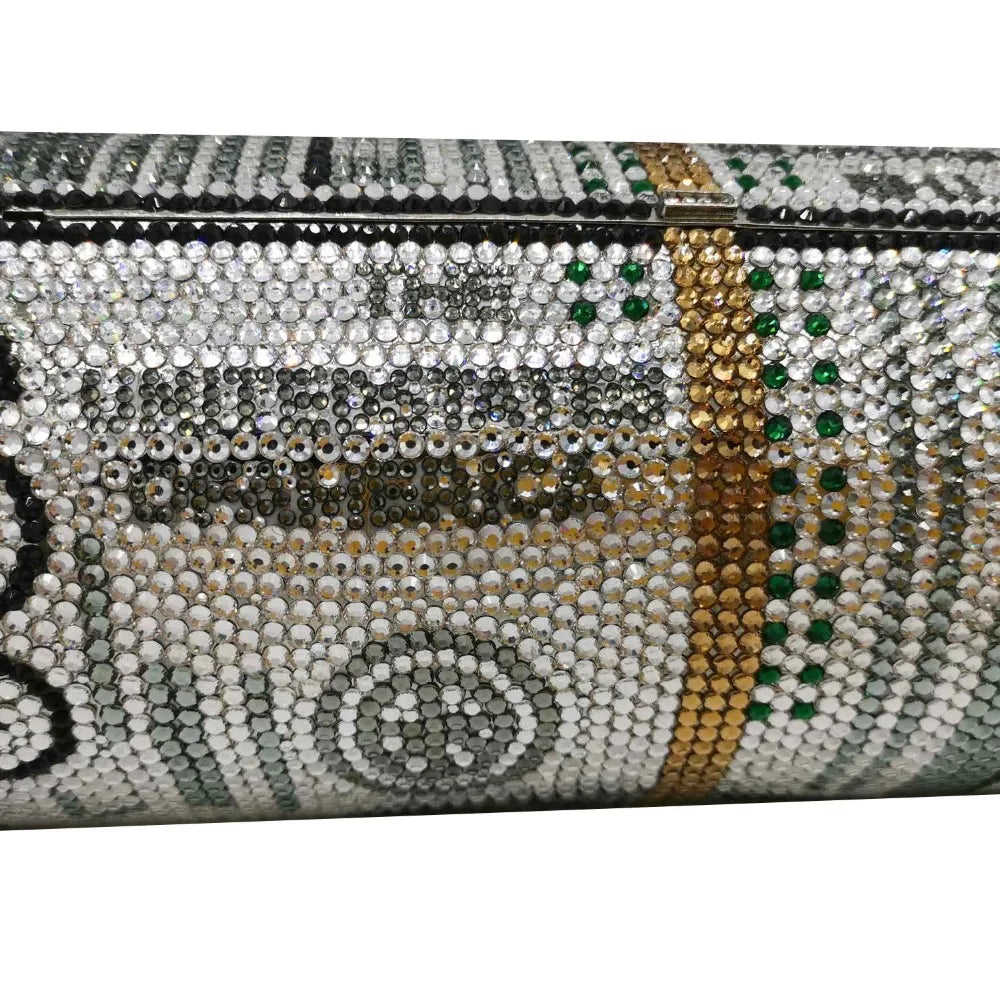 dollars bag Rhinestone Clutch purse wallet Fashion Women Evening bags Clutches Handbags Ladies Dinner Banquet Mini Phone Bag