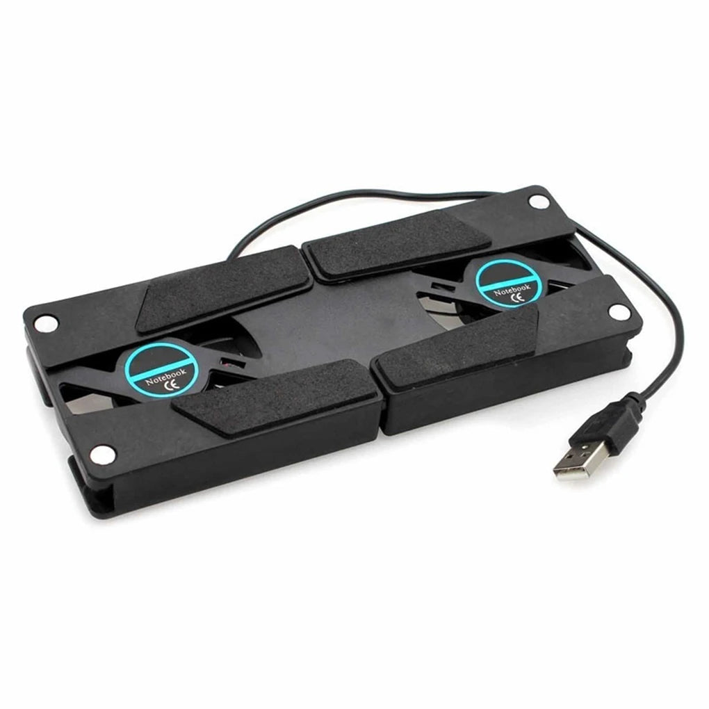 Laptop Stand with Dual Cooling Fans - Foldable Support Rack