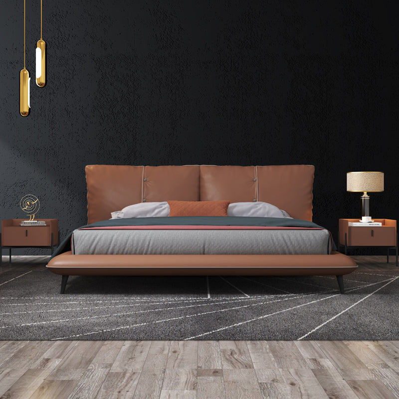 Italian minimalist bed double bed postmodern luxury bed cloth bed modern minimalist