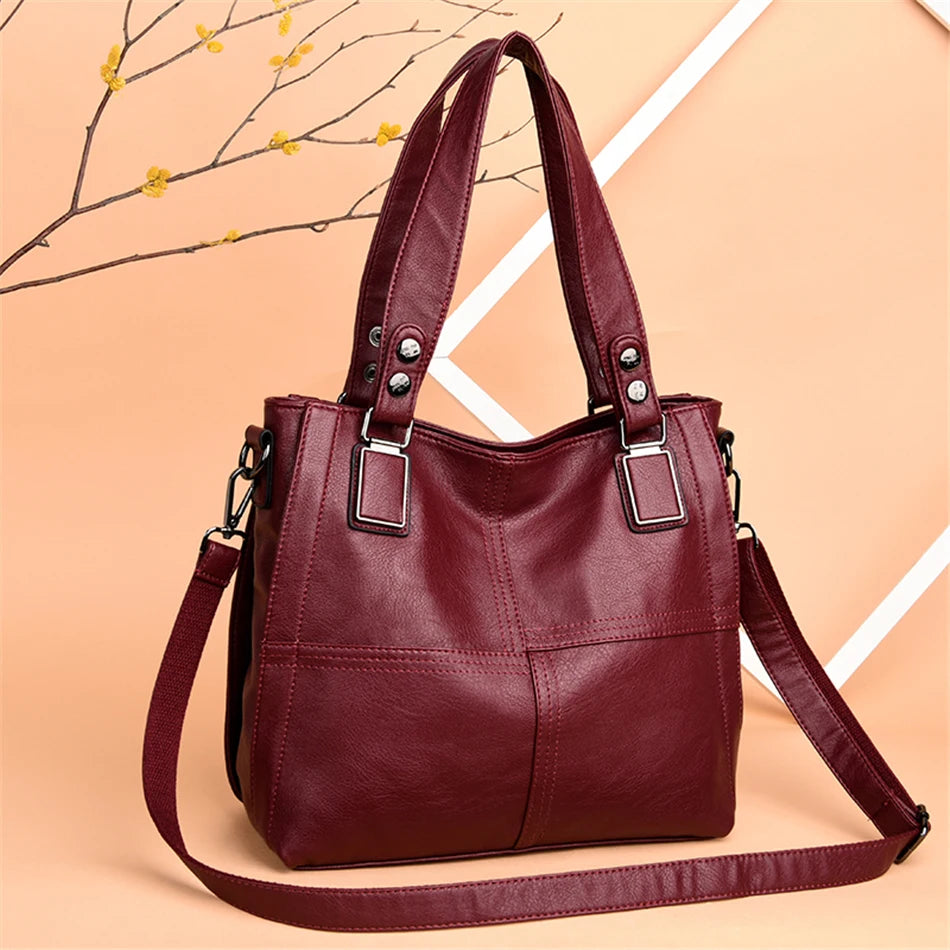 Luxury Handbags Women Leather Shoulder Bags Designer Ladies Hand Bags Crossbody Bag For Women 2021 Big Casual Tote Bolsa Feminia