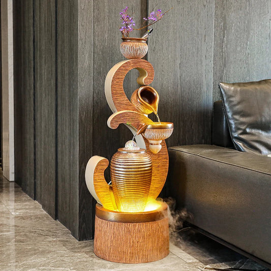 GY Modern Minimalist Water Fountain Fengshui Ball Lucky Decoration Home Living Room Entrance TV Cabinet Side Gift Decoration