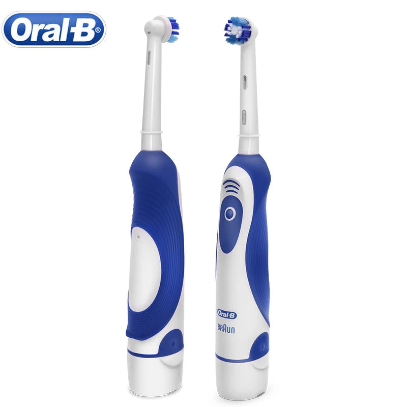 Oral B 4010 Electric Toothbrush 7600 times/Min Rotating Precision Clean Battery Powered 4 Pcs Replaceable Brush Heads Travel Box