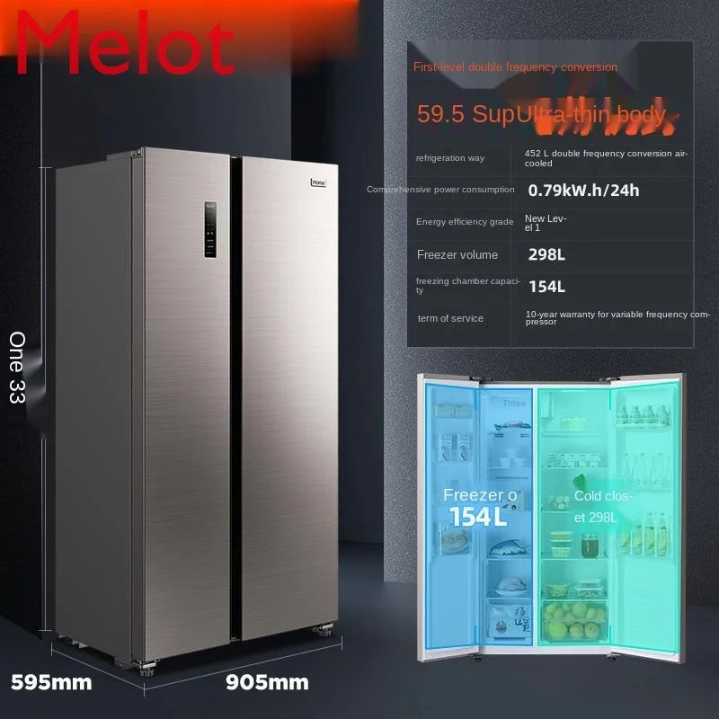 High-End Luxury Modern Refrigerator Household Frequency Conversion First-Class Energy-Saving Double-Door Wind Refrigerator