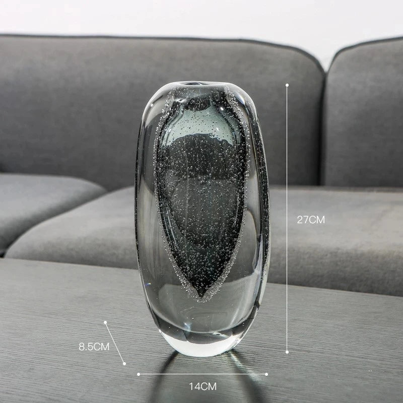 Centerpieces Clear Flower Vase Aesthetic Decoration Glass Modern Luxury Flower Vase Nordic Minimalist Wazony Home Decor TZHP