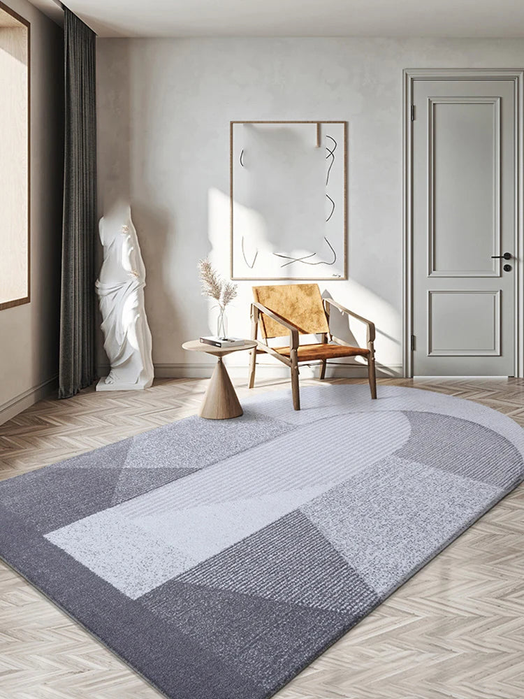 Nordic Geometric Carpet And Rug For Living Room Modern Grey Bedroom Rug Light Luxury Coffee Table Floor Mat Bedside Blanket